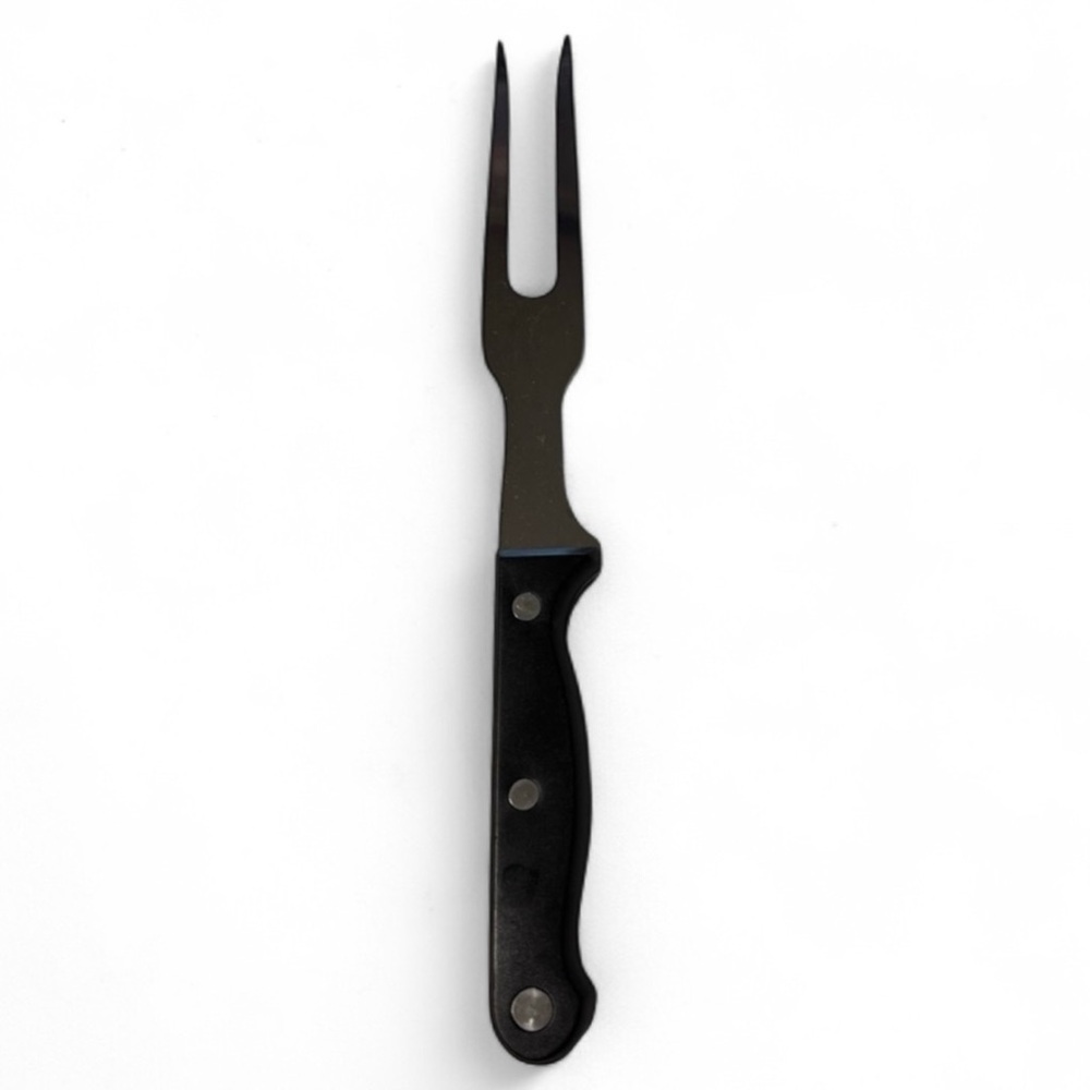 Stainless Steel Meat Fork Heavy Duty Two-Prong Carving Fork Full Like New